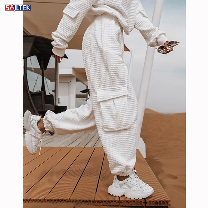 Bán Buôn OEM Custom Logo Thường Nhật Comfy Cotton Harem Cargo Jogger Quần Womens Nhiều Màu Sweatpants Phụ Nữ