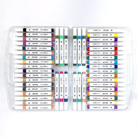 Acrylic Markers in Portable Handheld Box Waterproof Paint Pens for DIY Crafts Rock Glass and Ceramic Art Painting