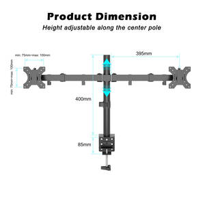 Phổ màn hình đứng Màn hình kép cánh tay Hỗ trợ 13-32 inch LCD màn hình phẳng - Product Image 3