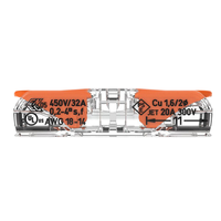 Connecteur Rapide Électrique Véritable Wago pour Éclairage LED, Bloc Terminal de Puissance 2 Broches 221-2411 221-2401
