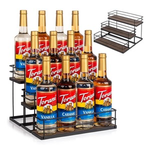 Multi Layer Countertop Spice Rack Condiment Organizer <b>Kitchen</b> <b>Storage</b> With Bottle Holders For Seasoning And Syrup Display - Product Image 5