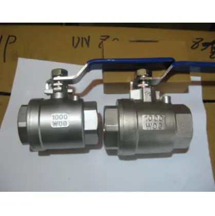 DN40-válvula de bola de acero al carbono, 1 1/2 ", 1 1/2 pulgadas, WCB A105, conexión roscada, conexión a tope, 2 piezas