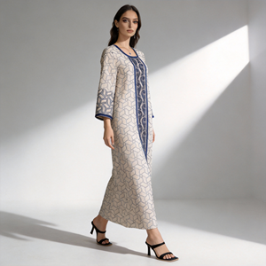 Elegant High Quality Wholesale Custom Luxury Embroidery Polyester Long Abaya <b>Dress</b> <b>for</b> <b>Muslim</b> <b>Women</b> - Product Image 2