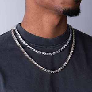 Collar de Cadena de Tenis con Moissanita de Plata de Ley 925, Corte Corazón, Romántico y Delicado, Regalo para Novia, Boda, Compromiso, Fiesta - Product Image 2