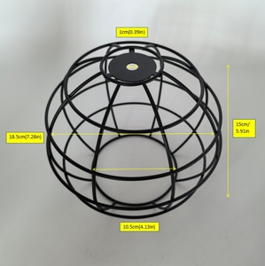 <span class=keywords><strong>Paralume</strong></span> Artistico Industriale in Ferro Verniciato a Spruzzo Nero Hangxing, Diametro 18,5 cm, Altezza [Specificare Altezza], per Interni, Garanzia 3 Anni - Product Image 1