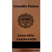 Feuille de cuir PU gaufré crocodile avec logo personnalisé, prête pour découpe laser, pour ceintures et bracelets, cadeau promotionnel d'affaires de Supernova
