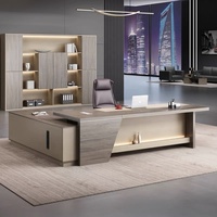 Meilleur vendeur sur le marché coréen, table de bureau 2,4 m, bureau de direction moderne en forme de L, mobilier de bureau pour PDG, mobilier commercial