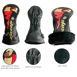 Bán Buôn OEM ODM Nhanh Chóng Vận Chuyển PU Da Thêu <span class=keywords><strong>3</strong></span> Pcs Thiết Lập Điều Khiển Fairway Woods Lai Golf Da Headcover - Product Image 6