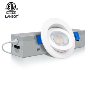 <span class=keywords><strong>Spot</strong></span> encastré orientable IC certifié ETL 3 pouces 7W, 5 températures de couleur sélectionnables pour plafonds inclinés, éclairage <span class=keywords><strong>LED</strong></span> sans boîtier - Product Image 4