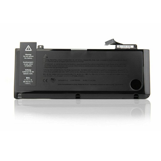 10.95V 67.5Wh A1322 Li-ion Notebook Battery for Apple MacBook Pro 13 Inch A1278 2009-2012 Year Computer Laptop Batteries New