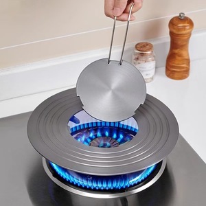 Plaque conductrice de chaleur en acier inoxydable, protecteur de cuisinière à gaz amovible, isolation anti-brûlure pour la cuisson domestique - Product Image 4