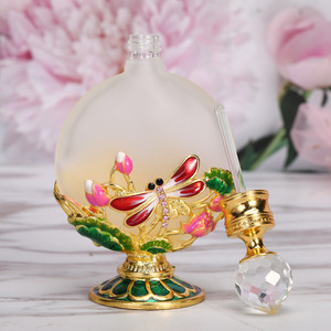 Botellas de Attar Esmeriladas Patentadas en Dubái de 30 ml, <span class=keywords><strong>Perfume</strong></span> de Metal con Aroma a Flor de Orquídea Árabe para Aceite Esencial, Recargables con Tapa de Rosca - Product Image 1