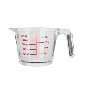 Tasses à mesurer en <span class=keywords><strong>verre</strong></span> de qualité supérieure, résistantes à la chaleur, 12 oz, avec poignée et échelle graduée, 350 ml, adaptées au micro-ondes, au congélateur et à la cuisson - Product Image 6