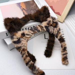 إكسسوارات شعر للأطفال ربطة شعر على شكل فراشة شيفون غطاء رأس بأذني القط الأمريكية والأوربية ربطة رأس لطيفة للرضع - Product Image 1