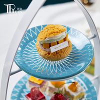 Support de présentation de buffet à dessert à 3 niveaux en acier inoxydable, support à gâteau, décorations de table pour mariage et fête