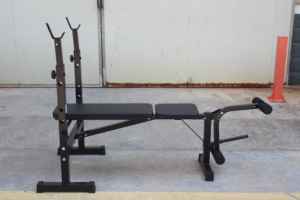 Panca Pesi, Panca Allenamento Reclinabile da Palestra con Leg Extension, Attrezzatura Fitness Multifunzione per Esercizi - Product Image 5