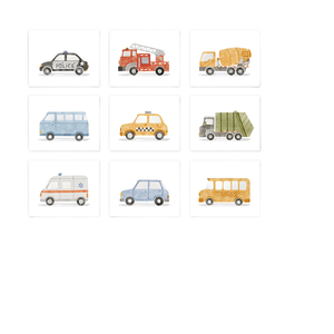 <span class=keywords><strong>Poster</strong></span> su tela all'ingrosso con auto, camion, autobus e veicoli per la decorazione della cameretta dei ragazzi e della sala giochi - Product Image 1