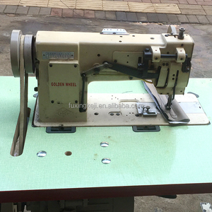 Máquina <span class=keywords><strong>de</strong></span> coser industrial <span class=keywords><strong>de</strong></span> cama <span class=keywords><strong>plana</strong></span> Golden Wheel CSU-4101 usada, <span class=keywords><strong>de</strong></span> una aguja, con alimentación unísona y pie <span class=keywords><strong>de</strong></span> arrastre para cuero - Product Image 5