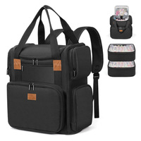 Sac à dos de voyage pour manucure de grande capacité Nail Tech Travel case Custom Nail Polish Organizer Bag avec 2 intercalaires amovibles