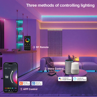 SXZM 5-en-1 RGBW LED Strip Light Controller Zone MESH Group Sync APP Control DC12V-24V Constant Voltage Dimmer 6A Courant de sortie