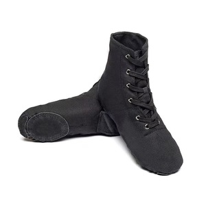 Zapatos de Jazz de Lona para Mujer, Zapatos de Baile de Jazz Negros, Botas de Jazz para Mujeres, Niñas y Adultas - Product Image 3