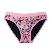Culottes pour adolescentes XXS-XXL, vente en gros, taille basse, respirantes, coton, haute élasticité, 4 couches, anti-fuite, imprimées, pour tous les jours