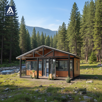 ATLAS Maison Conteneur de Luxe Extensible 20Ft 40Ft, Villa Préfabriquée en Kit Standard Australien avec Mur en Verre, pour Centre Commercial/Entrepôt