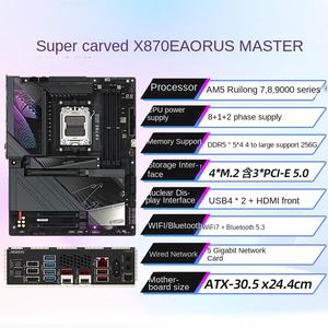 X870E <span class=keywords><strong>AORUS</strong></span> para placa base MASTER compatible con <span class=keywords><strong>AM5</strong></span> 9000 CPU DDR enfriador de ventilador de memoria de video para uso de estación de trabajo - Product Image 2