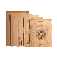 Enveloppe en papier nid d'abeille kraft compostable biodégradable à 100% avec logo personnalisé pour l'envoi de cadeaux