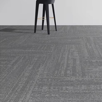 Dalles de moquette grises robustes de 6 mm, lavables, amorties, antistatiques, 33*100 cm, modulaires, pour bureaux, avec support stable en PE