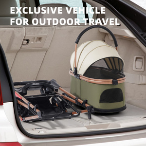 बहु-कार्यात्मक त्वरित पिकअप पालतू स्टलर फोल्डेबल वॉटरप्रूफ पोर्टेबल 4-पहिया धातु टिकाऊ पालतू गाड़ी कुत्ते - Product Image 4