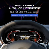 Système Linux universel, écran LCD numérique de 12,3 pouces, affichage de la pression des pneus, affichage HUD du véhicule, tableau de bord de voiture pour BMW Série 3