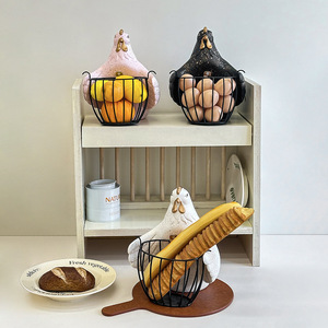 Cesta para Frutas y Verduras Hug Chicken, Cesta de Almacenamiento Giratoria de Hierro Desmontable, Cesta de Almacenamiento, Cesta para Guardar Frutas - Product Image 4