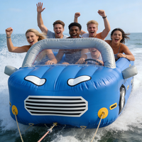Voiture Volante Gonflable pour Sports Nautiques, Tube Flottant Remorquable pour Lacs et Plages, Bateau Voiture Gonflable