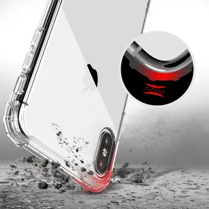 气垫军用级防坠手机壳高级软硅透明手机壳，适用于iphone 12 pro透明手机壳