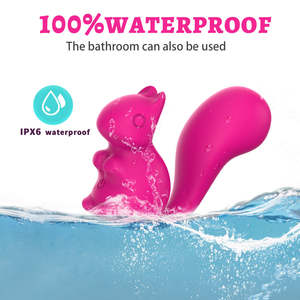 Schattige <span class=keywords><strong>Mini</strong></span> Eekhoorn Vorm Clitoral G-Spot <span class=keywords><strong>Massager</strong></span> Vibrator Met 10 Vibratie Siliconen Krachtige Motor Vibrator Seksspeeltjes Voor Vrouwen - Product Image 4