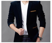 Costume Homme Côtelé Printemps-Automne, Coupe Ajustée, Simple Boutonnage, Style Business Décontracté