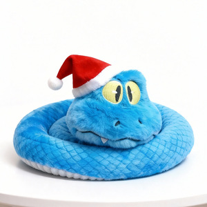 ตุ๊กตา Gary Blue งู ของเล่นบีบได้ ขึ้นรูปได้ ยัดไส้ใยฝ้าย ของขวัญคริสต์มาส - Product Image 4