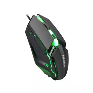 Custom RGB Kabel LED Bernapas Backlit Optik USB Gaming Mouse untuk Internet Cafe Permainan