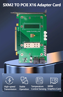 Papan Adaptor SXM2 ke PCIE X16 untuk Modul Nvidia P100 V100 Kartu Grafis Kartu Ekspansi Penginderaan Suhu 300W GPU Dual 8PIN