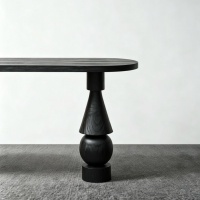 Table console en bois massif personnalisable, forme sculpture artistique, directement de l'usine, pour villa, salon, projet commercial