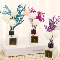 Diffuseur de parfum d'ambiance 50 ml aux fleurs séchées, décoration florale, huile essentielle, parfum d'intérieur, aromathérapie, assainisseur d'air