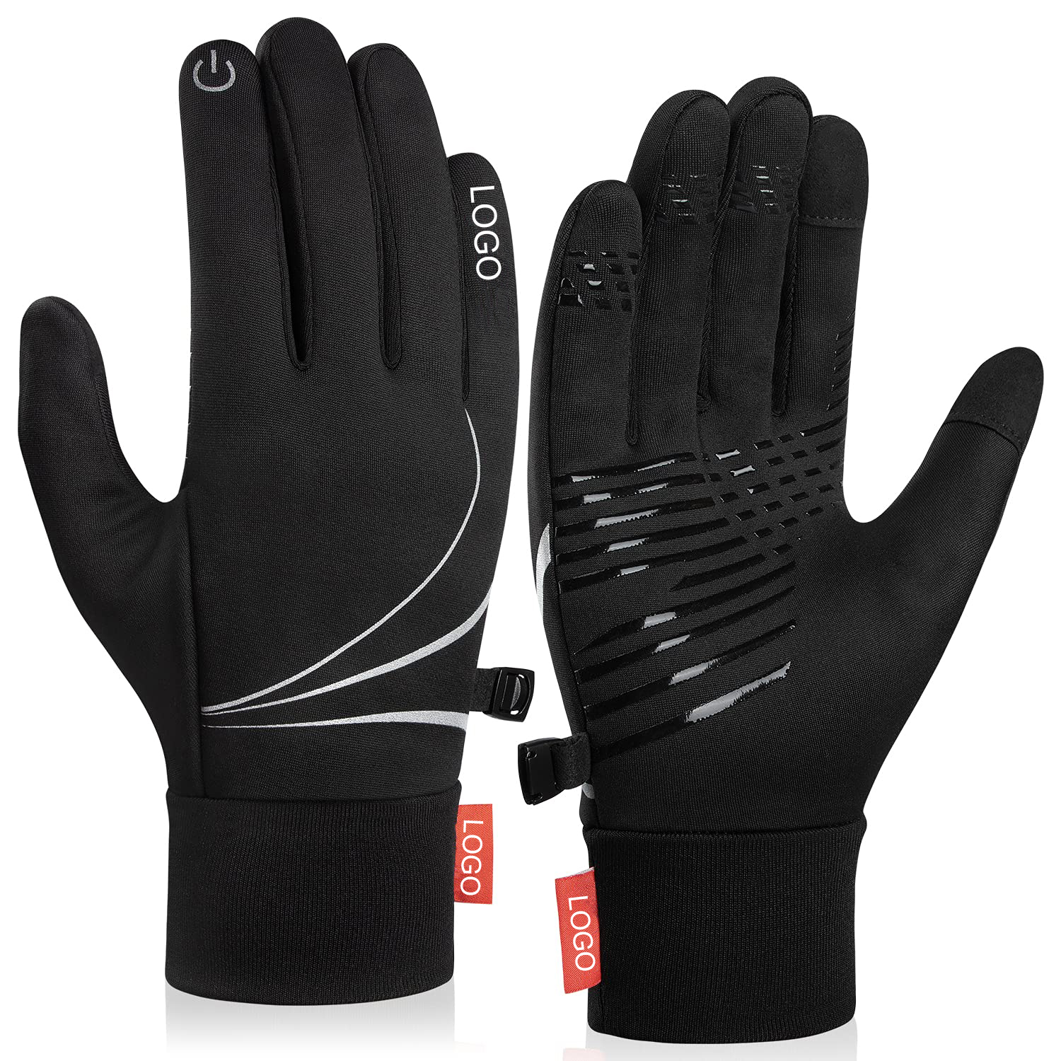 Зимние очень теплые ветрозащитные флисовые спортивные перчатки с сенсорным экраном для бега вождения улицы фитнеса