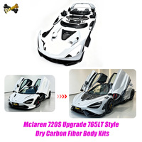 Pièces de performance automobile en fibre de carbone sèche, style amélioré Carbone 765LT : Aileron arrière et jupes latérales pour McLaren 720S