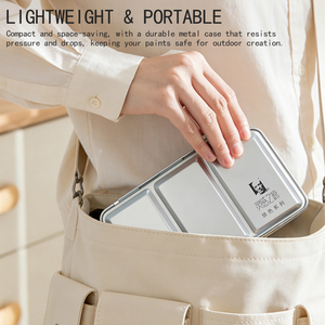 Ensemble de peinture à l'<span class=keywords><strong>aquarelle</strong></span> portable de qualité supérieure avec logo personnalisé, <span class=keywords><strong>palette</strong></span> en métal, kit d'art de luxe pour la peinture sur papier <span class=keywords><strong>aquarelle</strong></span> - Product Image 4