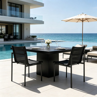 Chaise d'extérieur moderne et durable en aluminium pour patio, jardin, hôtel