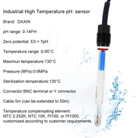 Capteur de pH combiné de surveillance de la qualité de l'eau en ligne industrielle, sonde d'électrode de pH pour le traitement des eaux usées