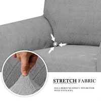 Nouvelle Housse de Canapé Jacquard Extensible avec Jupe, pour Canapé Sectionnel 3+2+1 Places et Housse de Fauteuil – Plusieurs Tailles Disponibles