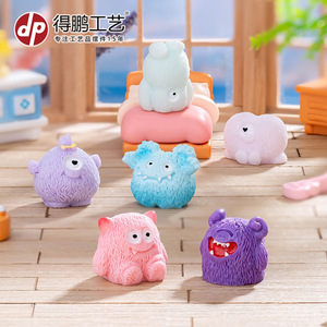 Figuras de monstruos de dibujos animados en miniatura Dp, decoración de casa de muñecas de resina, adorno de escritorio - Product Image 2