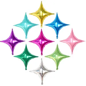 عرض رائع JIQI بالونات الهيليوم بأربع نجوم شعار نجوم لأعياد الميلاد ديكور حفلات الزفاف حفل استحمام الطفل